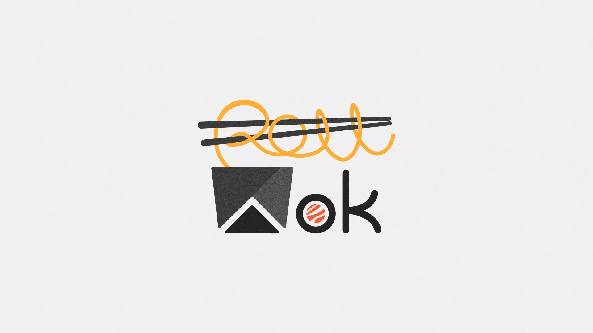 Разработка логотипа суши-бара «Roll Wok Club» в Малой Вишере